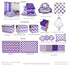 Bacati Solid Purple Fitted Crib Sheet - 28" x 52", Soft Breathable 100% Cotton for Girls