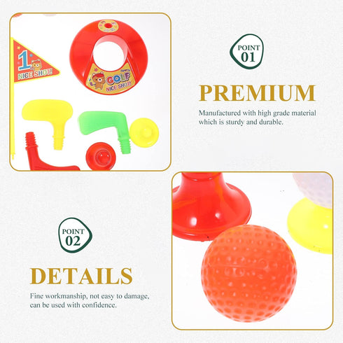 Homoyoyo Golf Set, Plastic Golf Clubs Kit for Indoor and Outdoor Fun, Early Educational Golf Game