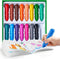 16 Colors Jumbo Crayons for Toddlers, Easy-Grip, Unbreakable, Non-Toxic, Washable, Triangular with Activity Paper