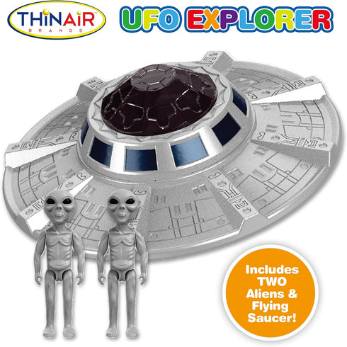 Nature Bound UFO Spaceship Space Toy, Kids Spaceship Playset with Two Aliens, Lights & Sounds, Educational STEM Adventure, 1:18 Figure
