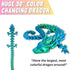 Amerimaker 30" 3D Easter Basket Stuffer, Articulated Printed Dragon Flexible Fidget Toy for Kids & Teens, Dragon Egg