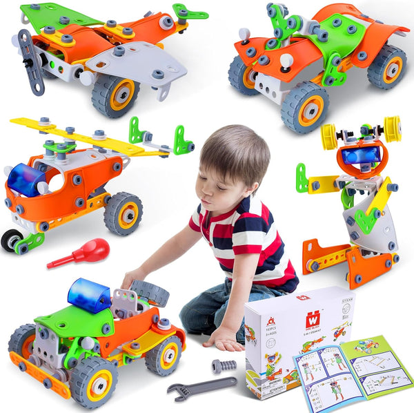 164 PCS Building Toys for Kids Ages 4-8 8-12, Educational STEM Activities,