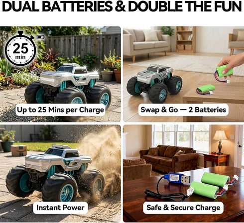 Werlutch 1:14 4WD 2.4 6+ Remote Control Car, Amphibious RC Cars, Waterproof All Terrain Monster Truck, GHz RC Toys