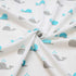 TL Care 100% Natural Cotton Fitted Pack and Play Sheet 39" x 27" - Aqua Whale for Boys & Girls