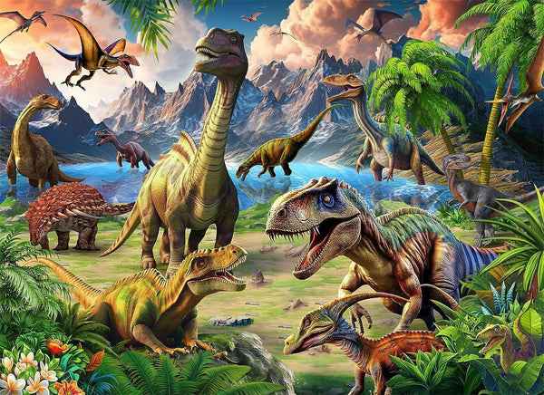 Puzzles for Kids Ages 4-8 - 100 Piece Dinosaur World Puzzles - Educational Toys Gifts