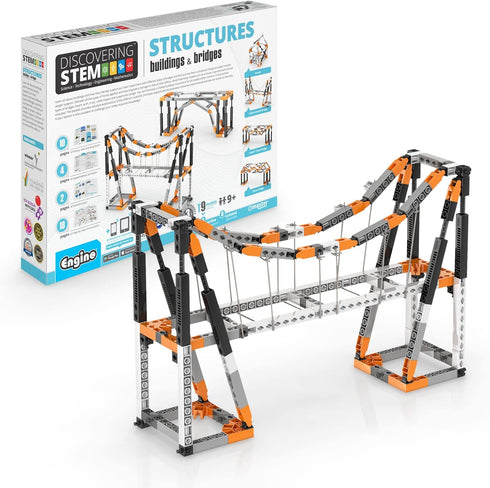 Engino STEM Toys - Buildings & Bridges Construction Toys for Kids 9+ - Educational Gifts for Boys & Girls (9 Model