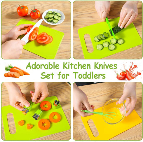 Kids Knife Set for Real Cooking: 40 Pcs Montessori Kitchen Tools for Toddlers, Birthday Christmas Gifts