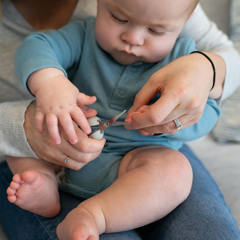 100% Dr. Brown's Safe Squeeze Nail Scissors with Rounded Blade Tip and Silicone Handle for Infant & Baby