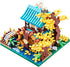Autumn Architecture Flower Treehouse Micro Blocks Building Set for Adults, Mini Bricks Model Kit, Creative DIY Gift