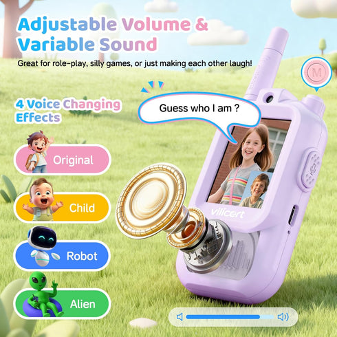 vilicert 3-12, Set, Kids Video Walkie Talkies for Girls Ages Christmas Gifts for Kids & Stocking Stuffers for Girls