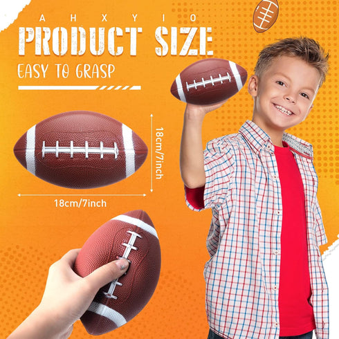 Libima 24 Pcs Mini Inflatable Footballs - 7 Inch Rubber Sports Balls for Boys Girls Outdoor & Indoor Games