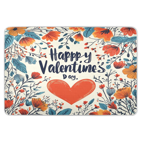 GuoChe Valentines Day Florals Red Love Heart Happy Valentine's Day Extra Large Resuable
