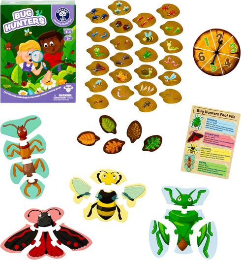 Counting 1st 2-4 3+ Orchard Toys Bug Hunters Game, Learn and Observational Skills As You Race to Be to Build Your Bug