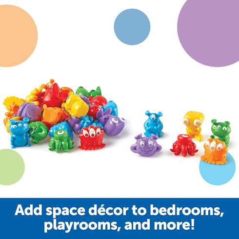 Learning Resources Grab & Sort Fine Motor Alien Counters, 37 Pieces, Toddler Learning Toys, Math Manipulatives for Kids