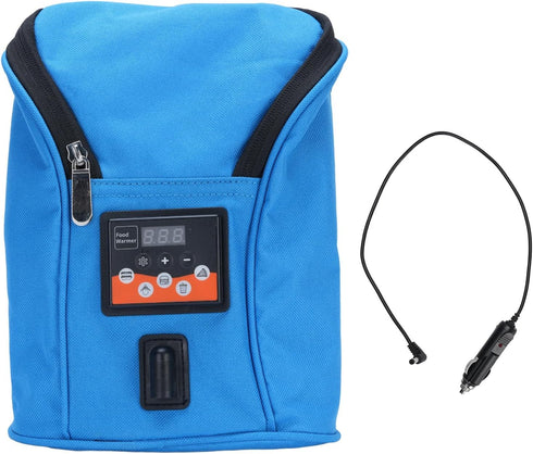 Portable Cordless Baby Bottle Warmer with Adjustable Temperature (Blue)