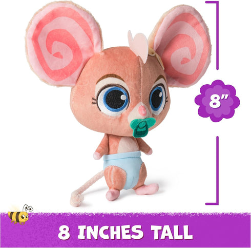 Baby Mouse Plush Toy, 8-Inch Tall Stuffed Animal with Super-Soft Fur for Kids Ages 3+