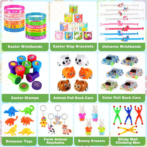 200 Pack Gloween Prefilled Easter Eggs with Assorted Toys, Easter Surprise Eggs for Easter Basket Stuffers/Fillers