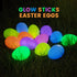120 240 POPGIFTU Glow in the Dark Easter Eggs Bulk Prefilled Plastic Eggs with Mini Glow Sticks for Night Egg Hunt