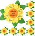Honoson 24 Set Felt Sunflower Craft Kit Christian Bible Craft Supplies for Sunday