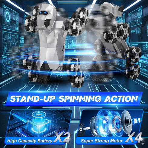 360Rotate 3-5 6-7 8-12 NQD Robot Dog Toy, Remote Control Robot Dog with Dancing & Sound FX, Remote Control Cars RC