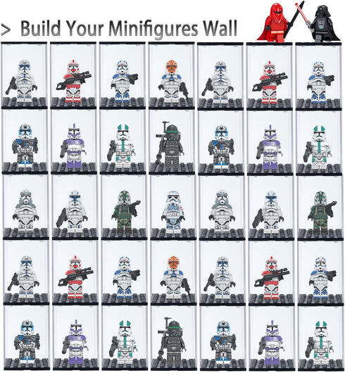 SHIYIJIA Collectibles(12PCS) Minifigures Acrylic Display Case Action Figure Building Block Display Box