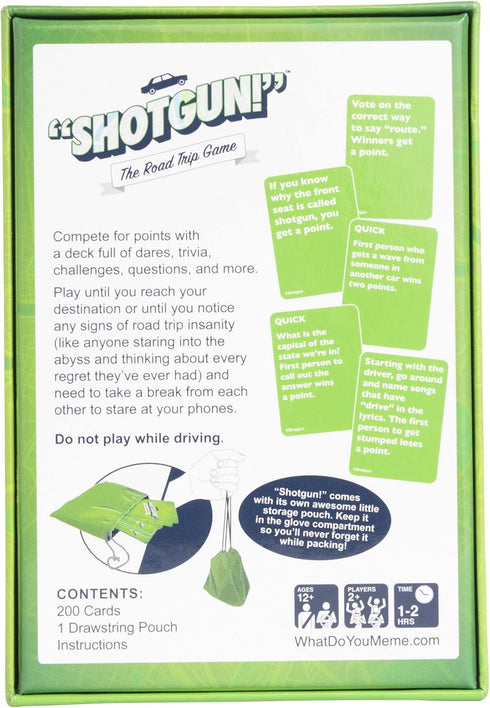 WHAT DO YOU MEME? Shotgun! - The Road Trip Car Game for Families, Travel Games and Road Trip Activities for Kids by Relatable
