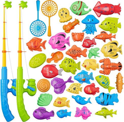 KukuFun Magnetic Fishing Pool Toys Game for Kids Toddlers, Water Table Bathtub Toy
