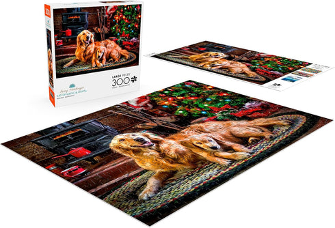 Buffalo Games - Larry Hersberger - Holiday Happiness - 300 Piece Jigsaw Puzzle for Adults, Perfect for Game Nights