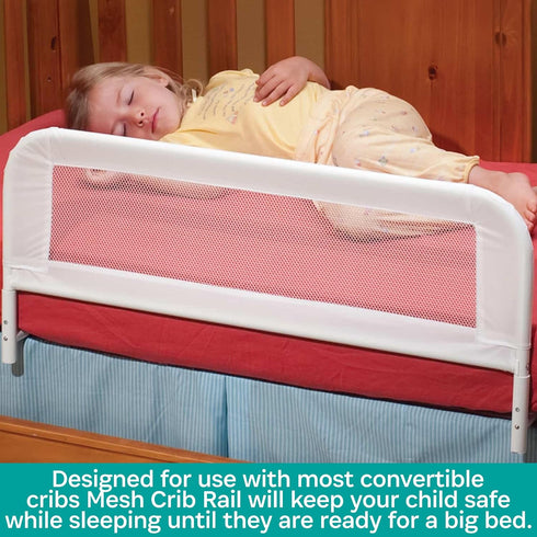 BR103 KidCo Convertible Crib Rail - Quick Assembly Toddler Bedrail (White)