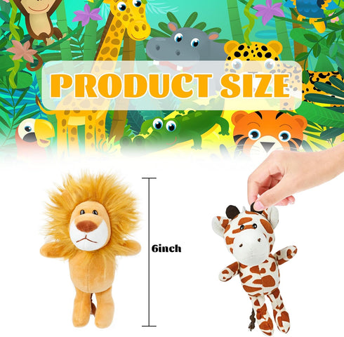 12 6 Inch Small Stuffed Animals Bulk, Pieces Cute Plushies, Mini Forest Animal Plush Toys, Treasure Box Toys