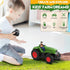 RC Tractor Toy with Farmer & Light, 1:24 Scale, Rechargeable Remote Control Tractor Toys for Kids 3-5, Birthday Gift