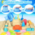 Collapsible Beach Toys for Kids, Sand Bucket and Shovels Set with Mesh Bag for Beach Fun
