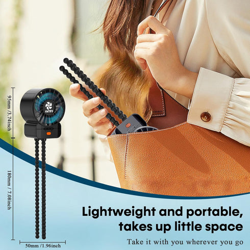 2-Pack 12 AMTIFO Stroller Fan for Baby: USB Rechargeable, Quiet, Adjustable & Portable - Ideal for Stroller, Crib, Car