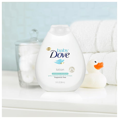 13 (Pack 3) Baby Dove Fragrance Free Lotion, Sensitive Moisture, Ounce
