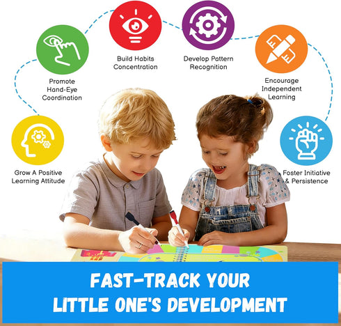 3-5, 3-6, Montessori Busy Book for Toddlers Preschool Learning Activities, Toddler Learning Binder, Busy Book for Kids