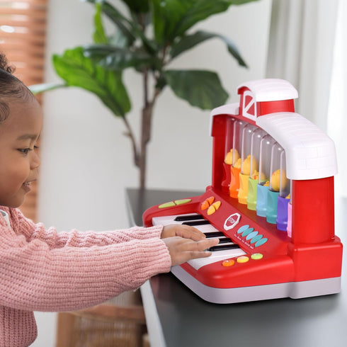 Musical Farm Animals Keyboard with Light-Up Piano, Silly Sounds & Learning Songs for Infants 6+ Months