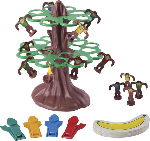 Pressman Jumpin' Monkeys: Catapult Your Monkeys Into The Tree to Win, Multi, 5"