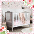 2 Pack Set 52'' 28" Peryiter Crib Sheets for Girls Boys Coquette Bed Sheet Fitted x for Standard Crib Mattress