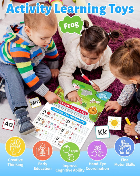 Benresive Montessori Busy Book for Toddlers 2-4, Preschool Learning Activities, Sticker Books for 2 3 4 Year Olds,