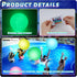 3 Otters 4PCS Light Up Beach Balls, 12" Glow Pool Balls with Remote Control for Kids Summer Parties