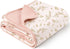 Konssy Muslin Baby Blankets for Girls, 100% Cotton Crib Blanket, Super Soft Lightweight Nursery Blankets 40"x36" (Pink