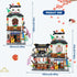 Set, 809 6-12 NEWABWN Japanese Street View Izakaya Shop Mini Building Blocks, MOC Creative Cute Japanese Toys Model PCS