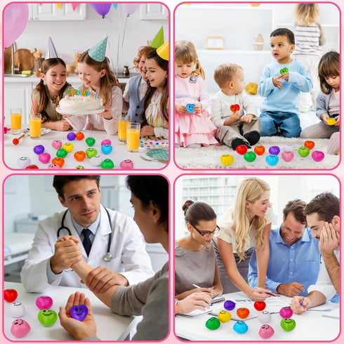 100PCS SHQDD Stress Balls, Heart Stress Balls for Adults & Kids, Mini Foam Ball Stress Relief Toys, Fidget Anxiety