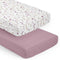 Sweet Jojo Designs 2-Piece Baby Crib Sheets Set (Boho Garden Purple Floral)