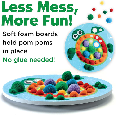 3+) Creativity for Kids Pom Pom Pictures: Animals - Preschool Learning Activities, Sensory Toys for Toddlers, Toddler