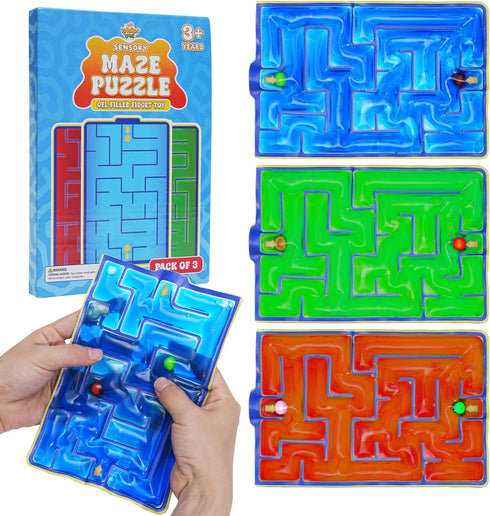 IPIDIPI TOYS Gel-Filled Maze Puzzle Quiet Sensory Squishy Fidget Toy for All
