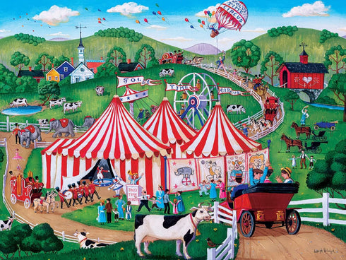 "MasterPieces 300 Piece EZ Grip Jigsaw Puzzle - Jolly Time Circus - 18"x24""