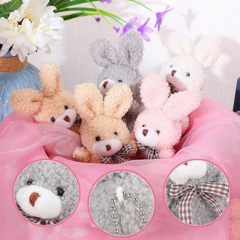 12 Pcs Mini Plush Stuffed Animal Bulk, 4 Inch, Back to School Halloween, DIY Kids Birthday Gift Goodie Bag Filler