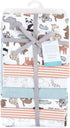 (Pack 2) Hudson Baby Unisex Baby Cotton Flannel Receiving Blankets Bundle, Zoo Animals, One Size