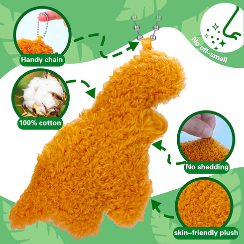 12 Pcs Dino Nugget Plush Keychain Party Favors, Mini Plush Pillow Charm Keyring for Kids Birthday